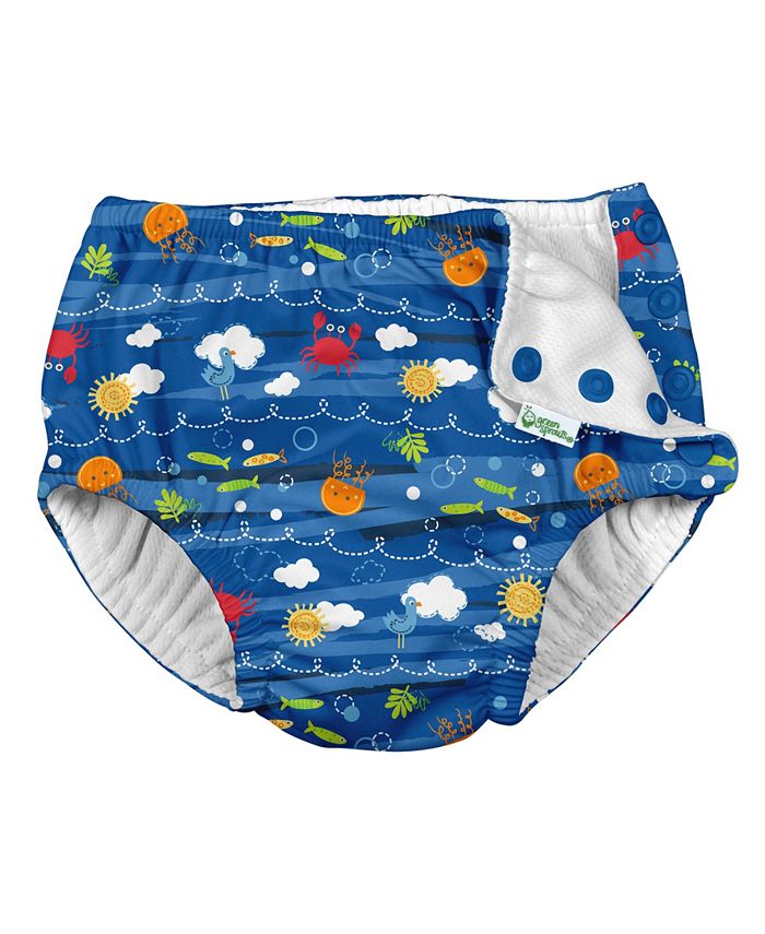 Green Sprouts Reusable Baby Swim Diaper - Absorbent, UPF 50+ Protection, Size 3T