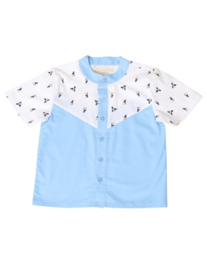 image of Kinderkind Little Boys Toucan Button Up Short Sleeve Shirt