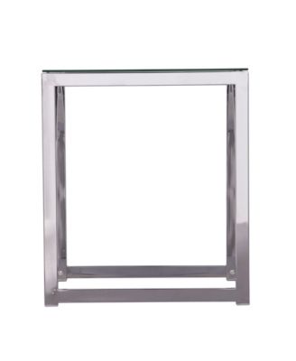 Arabelle Square Glass Top End Table
