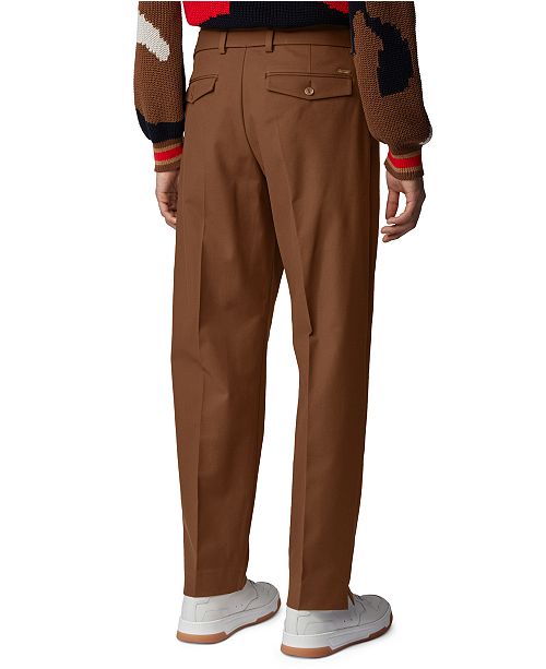 Hugo Boss Boss Men S Parko Pleats Dark Brown Pants Reviews