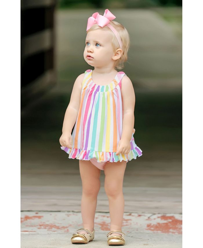 Girls Summertime Fields Top and Bloomer Set by RuffleButts