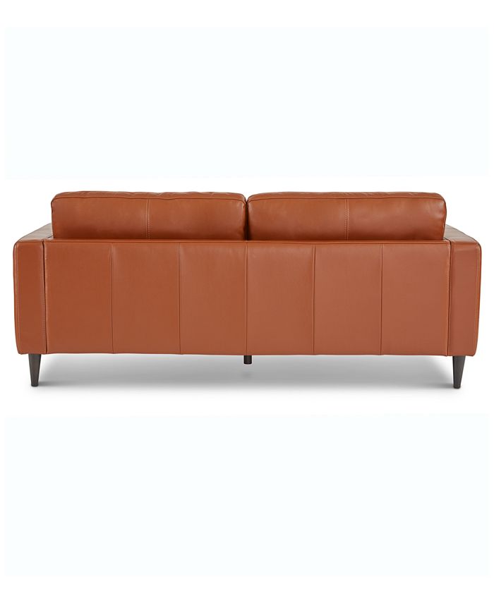 Macy's Jennis 78" Leather Sofa, Created for Macy's & Reviews