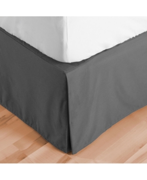 Shop Bare Home Double Brushed Bed Skirt, Full Xl In Gray