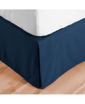 Shop Bare Home Double Brushed Bed Skirt, Queen In Navy