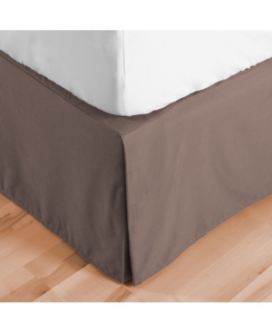 Shop Bare Home Double Brushed Bed Skirt, Queen In Taupe