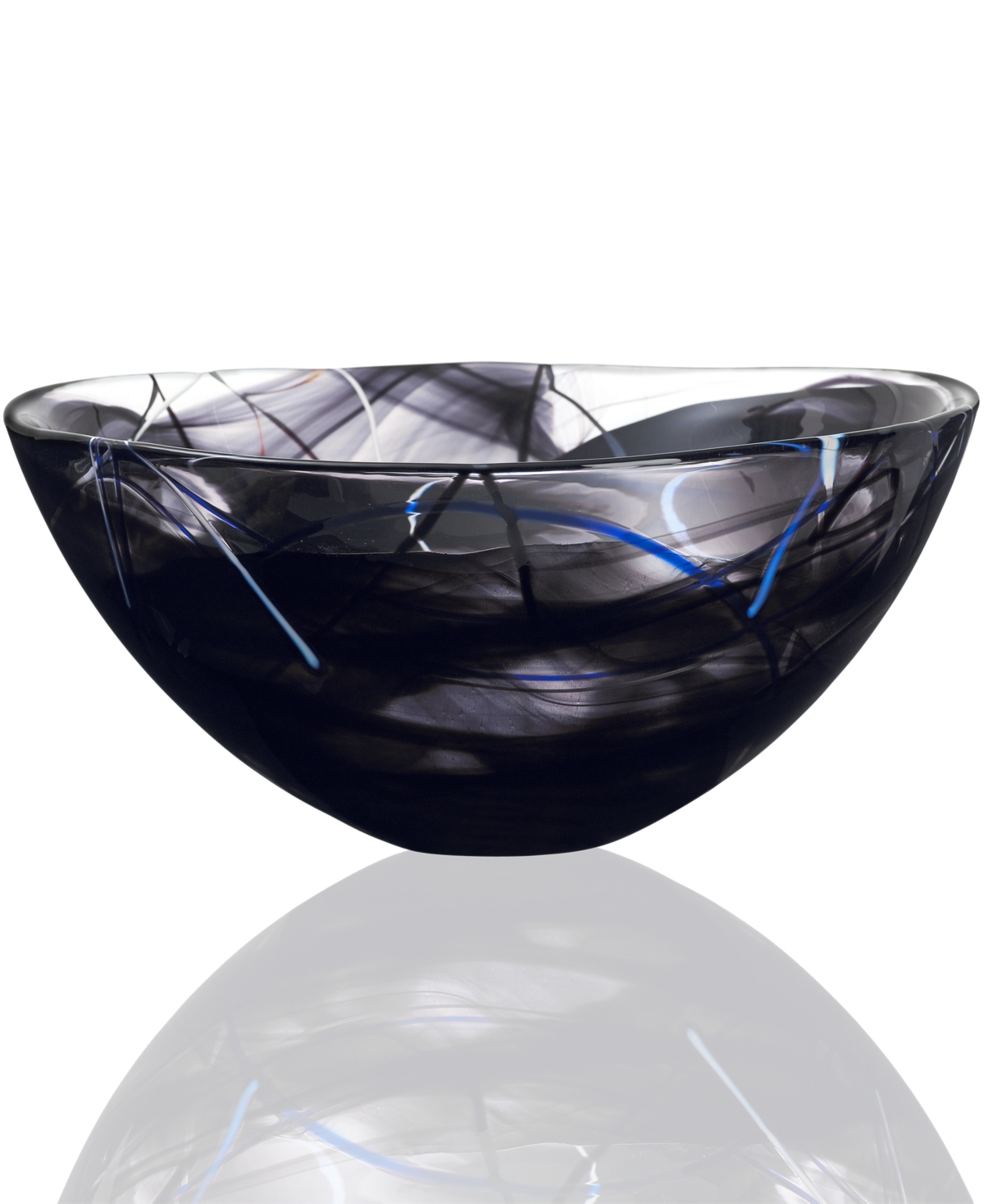 Kosta Boda Contrast Large Bowl In Black