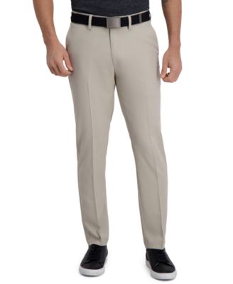 Haggar - Men's Slim-Fit Cool Right Performance Flex Flat-Front Solid Dress Pants