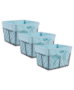 Design Imports Small Chicken Wire Liner Basket Set of 3