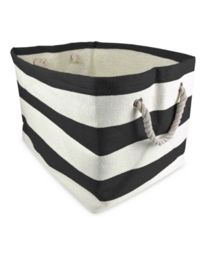 Design Imports Paper Basket Stripe Rectangle Large