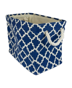 Design Imports Polyester Bin Lattice Rectangle Large