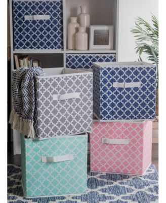 Non-woven Polyester Cube Lattice Sorbet Square Set of 4