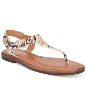 Tommy Hilfiger Bennia T-Strap Flat Sandals Women's Shoes