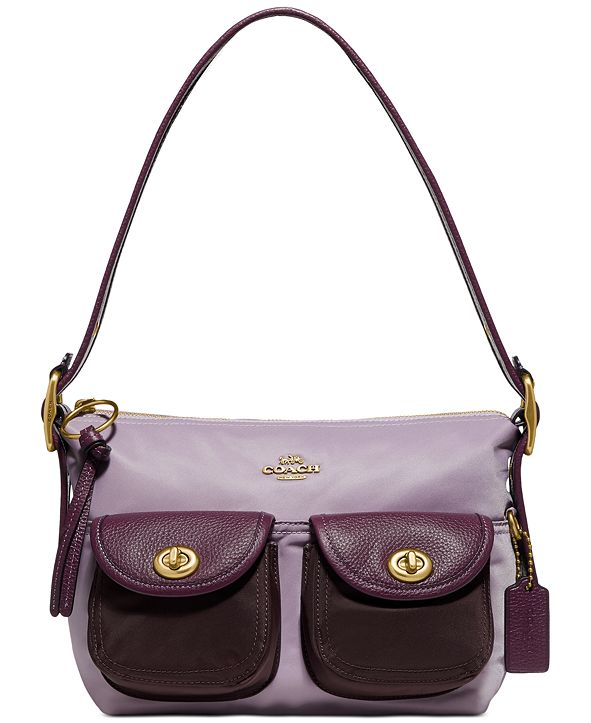 COACH Colorblock Nylon Cargo Shoulder Bag 23 & Reviews Handbags