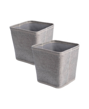 Design Imports Polyester Bin Zig-Zag Stitch Variegated Trapezoid Set of 2