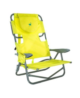 On-Your-Back Outdoor Reclining Beach Lounge Pool Camping Chair, Green