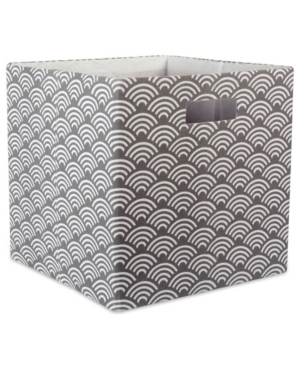 Design Imports Print Polyester Storage Bin In Gray