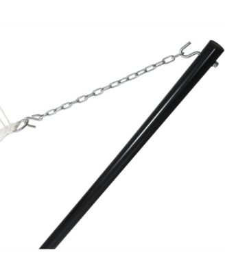 Outdoor 2-Person Quilted Fabric Hammock with Spreader Bars and Freestanding Stand