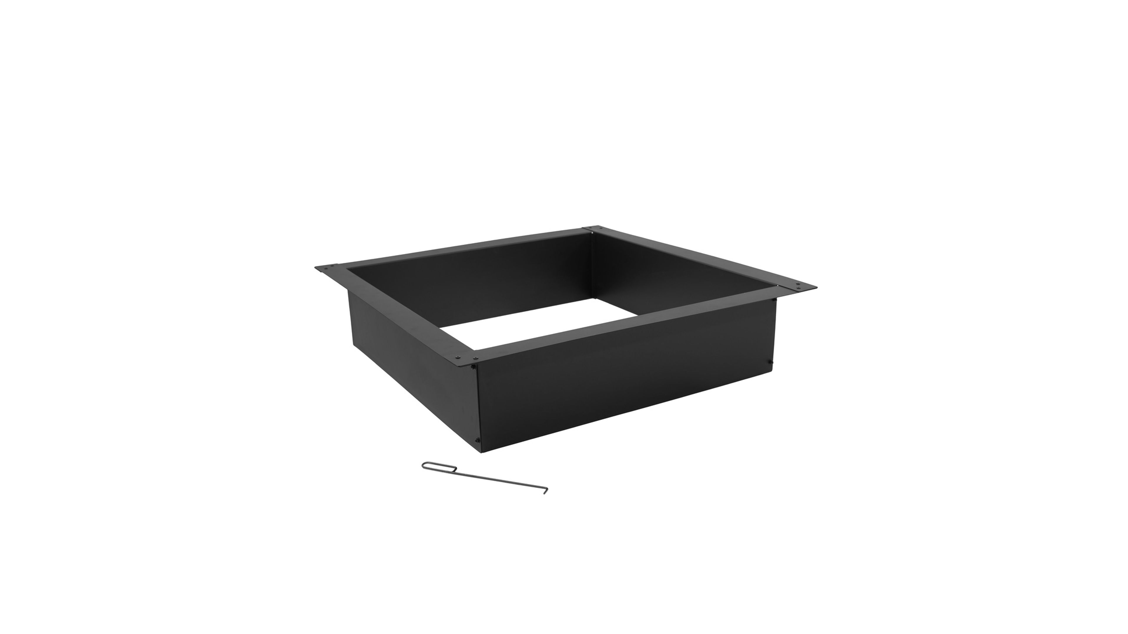 Outdoor Heavy-Duty Steel Portable Above Ground or In-Ground Square Fire Pit Liner Ring
