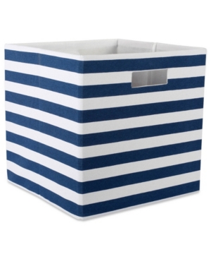 Shop Design Imports Print Polyester Storage Bin In Blue