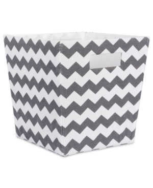 Design Imports Polyester Bin Chevron Trapezoid