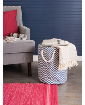 Design Imports Paper Bin Chevron Round Small