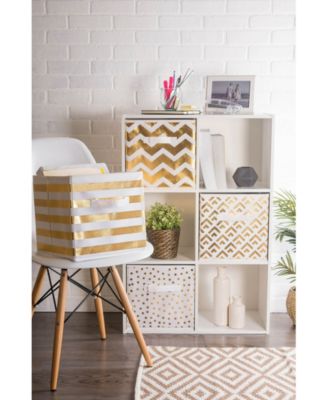 Non-woven Polyester Cube Small Dots Square Set of 4