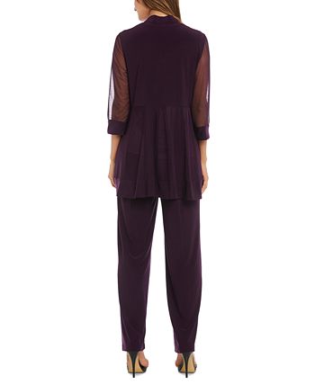 R & M Richards Embellished Layered-Look Pantsuit & Reviews - Women - Macy's