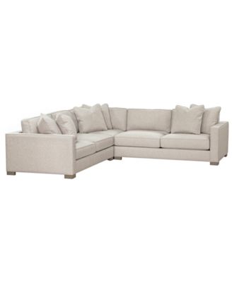 Furniture CLOSEOUT! Gabria 3-Pc. Fabric Sectional Sofa, Created For ...