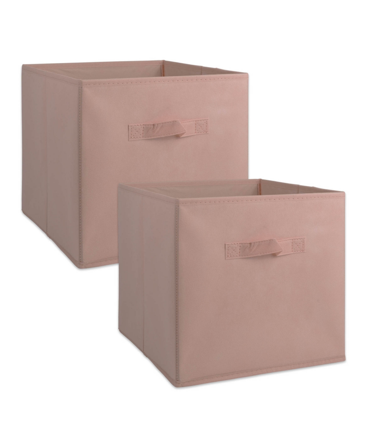 Non-woven Polypropylene Cube Solid Millennial Square Set of 2 - Pink