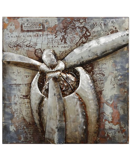 Empire Art Direct Retro Airplane 1 Mixed Media Iron Hand Painted Dimensional Wall Art 32 X 32 X 3 Reviews All Wall Decor Home Decor Macy S