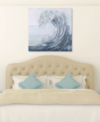 Crystal Wave Textured Metallic Hand Painted Wall Art by Martin Edwards, 36" x 36" x 1.5"