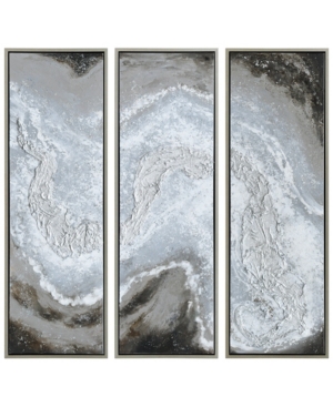Empire Art Direct Iced Textured Metallic Hand Painted Wall Art Set By Martin Edwards, 60" X 20" X 1.5" In Multi