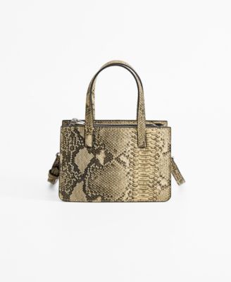 mango snakeskin bag