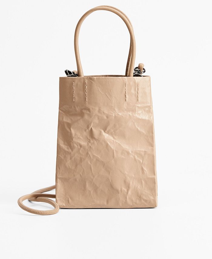 Mango wrinkled online effect bag