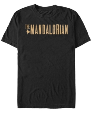 Shop Fifth Sun Star Wars The Mandalorian Simple Logo Short Sleeve Men's T-shirt In Black