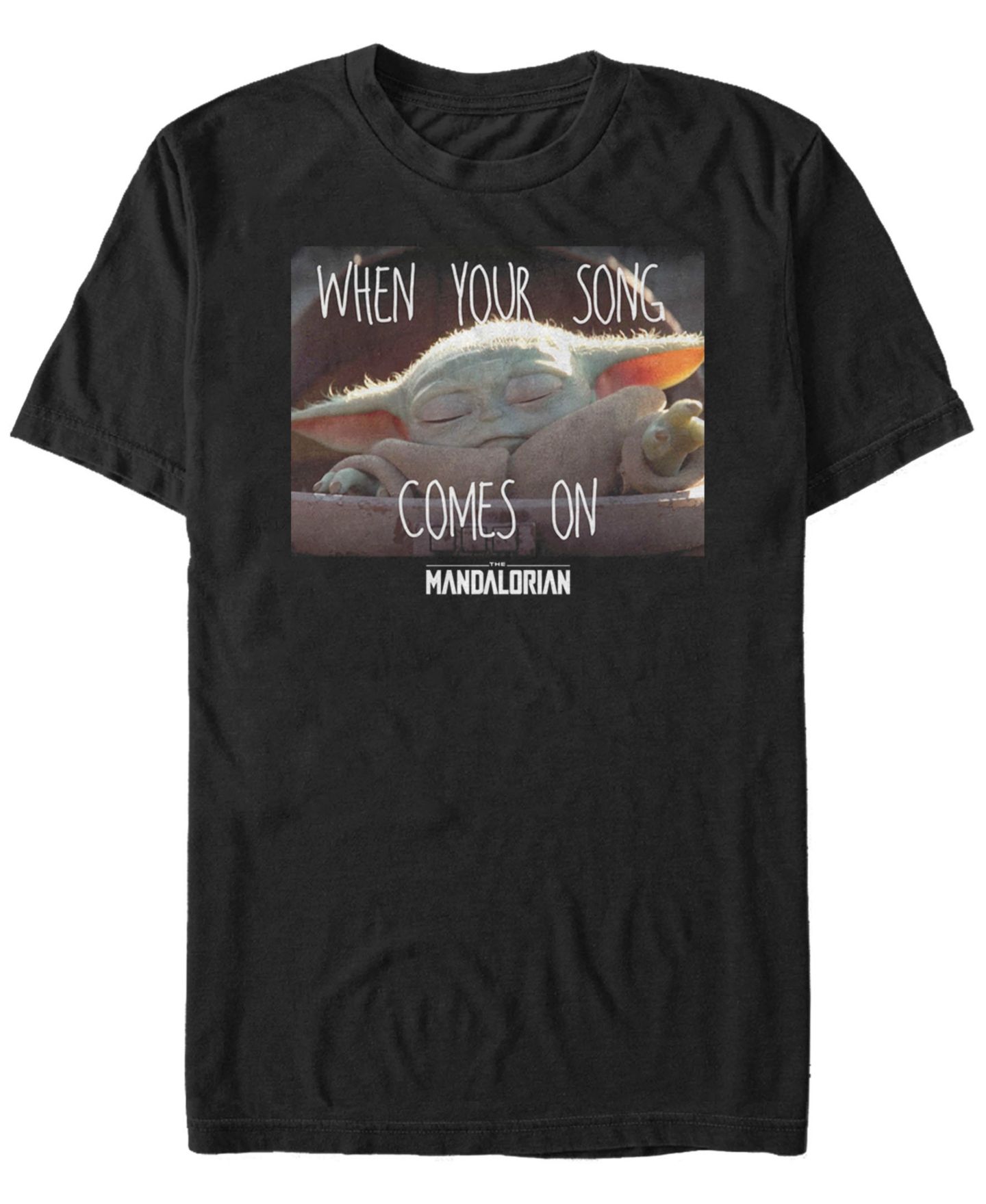 Мужская футболка Fifth Sun Star Wars The Mandalorian The Child When Your Song Comes on Short Sleeve, цвет: Чёрный — фото 1