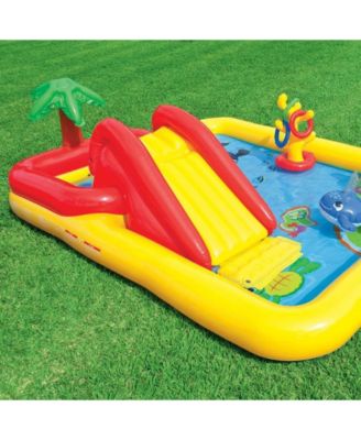 100"x77" Inflatable Ocean Play Center Backyard Toddler Kiddie Pool & Games