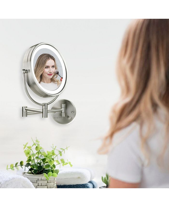 OVENTE Lighted Wall Mount Mirror & Reviews Bathroom Accessories Bed