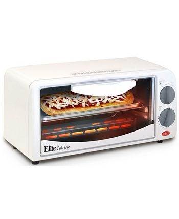 Elite Cuisine 2 Slice Toaster Oven with Broiler Timer Macy s
