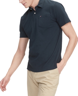 Tommy Hilfiger Men's Nevin Custom-Fit Th Cool Solid Pocket Polo Shirt