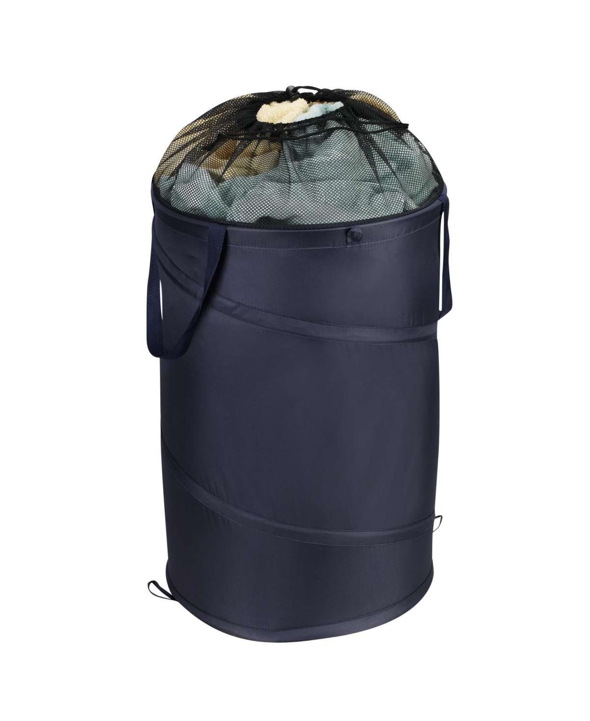 Household Essentials Mesh Pop Up Laundry Hamper, Navy - Blue