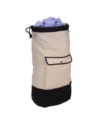 Laundry Duffle Bag, Cream and Black