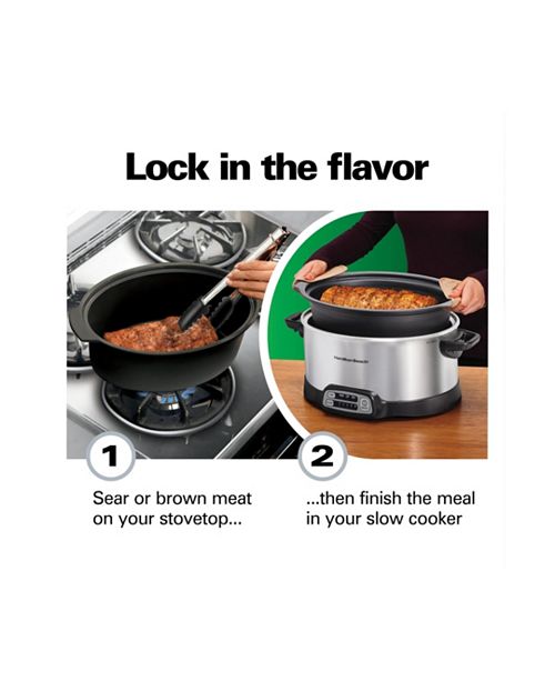 Hamilton Beach 6-Qt. Stovetop Sear and Cook Slow Cooker ...