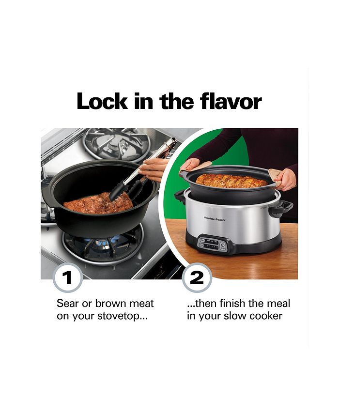 Hamilton Beach 6Qt. Stovetop Sear and Cook Slow Cooker Macy's