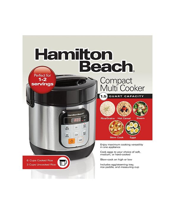 Hamilton Beach Compact 1.5Qt. MultiCooker & Reviews Small