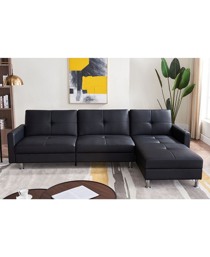 Gold Sparrow Davenport Convertible Sofa Bed Sectional with Storage Macy's