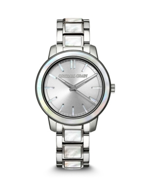 image of Original Grain Women-s Silver-Tone Stainless Steel Bracelet Watch 36mm