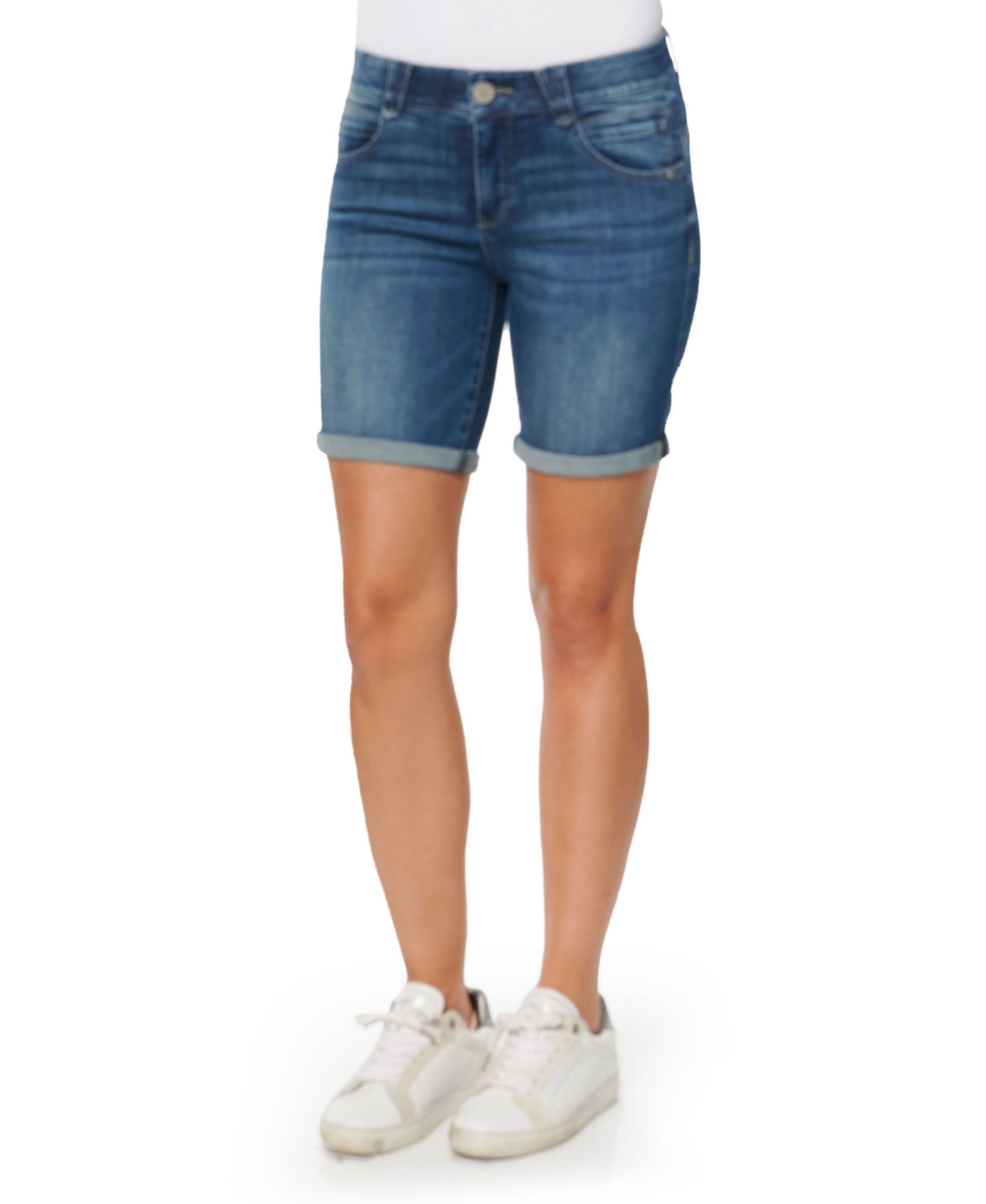 7" "Ab" Solution Rolled Hem Slim Fit Short - Blue