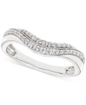 image of Diamond Contoured Band (1/4 ct. t.w.) in 14k White Gold