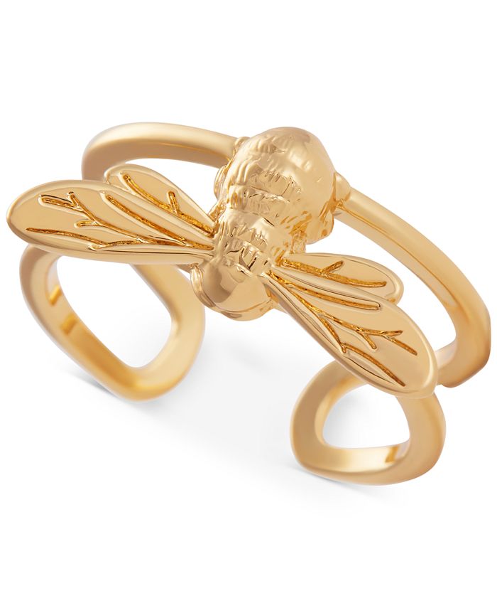 Olivia Burton Oliva Burton Lucky Bee Statement Ring in Gold-Plated ...